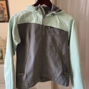 Sea green and grey jacket